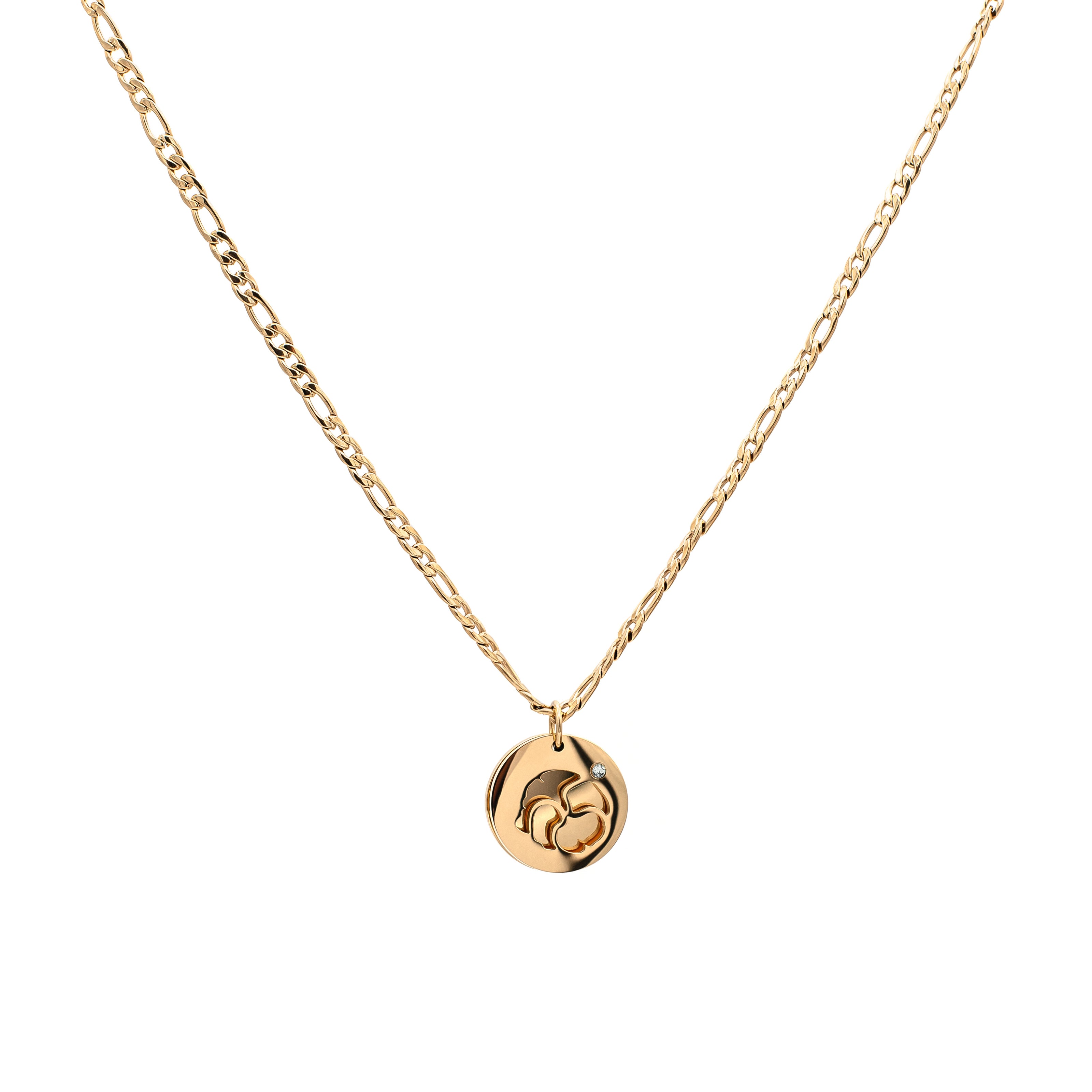 Golden Petal Bloom Pendant Necklace