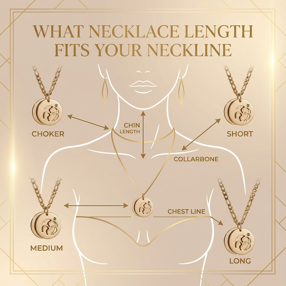 What Necklace Length Fits Your Neckline? The Complete Necklace Length Guide (Choker to Long)