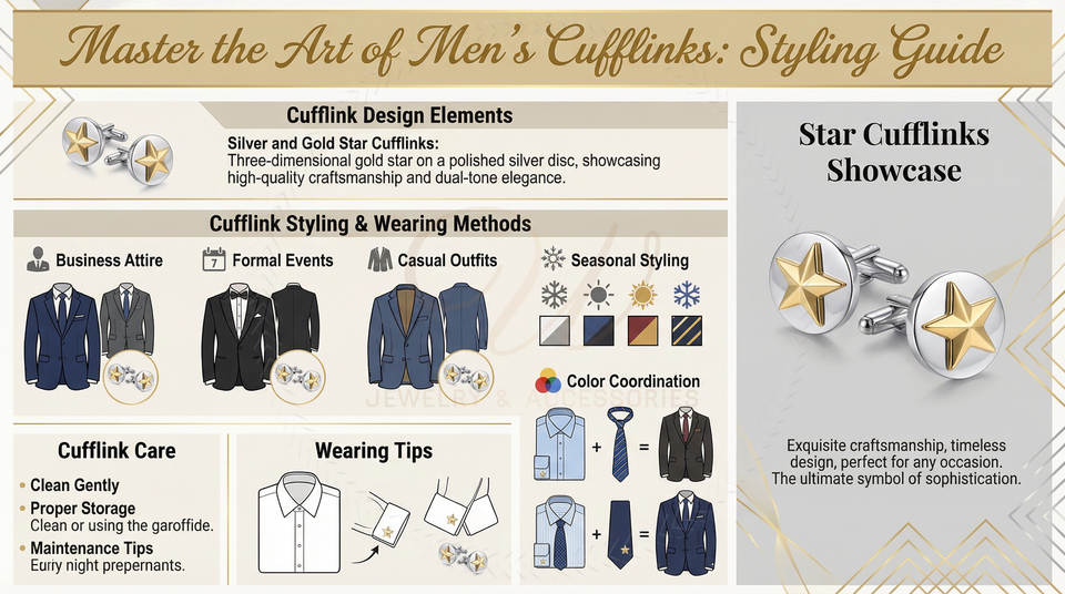 Mastering the Art of Wearing Men’s Cufflinks: A Complete Style Guide
