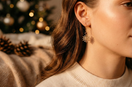 Winter Quiet, Golden Spark: Styling Snowflake Earrings for the Season