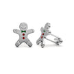 Gingerbread Man Cufflinks, Holiday Christmas Cuff Links, Fun Gift for Him, Men’s Stocking Stuffer, Novelty Jewelry, Winter Party Accessory