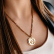 Golden Petal Bloom Pendant Necklace