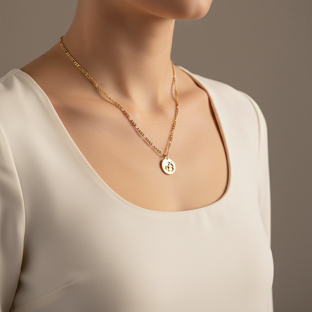 Golden Petal Bloom Pendant Necklace