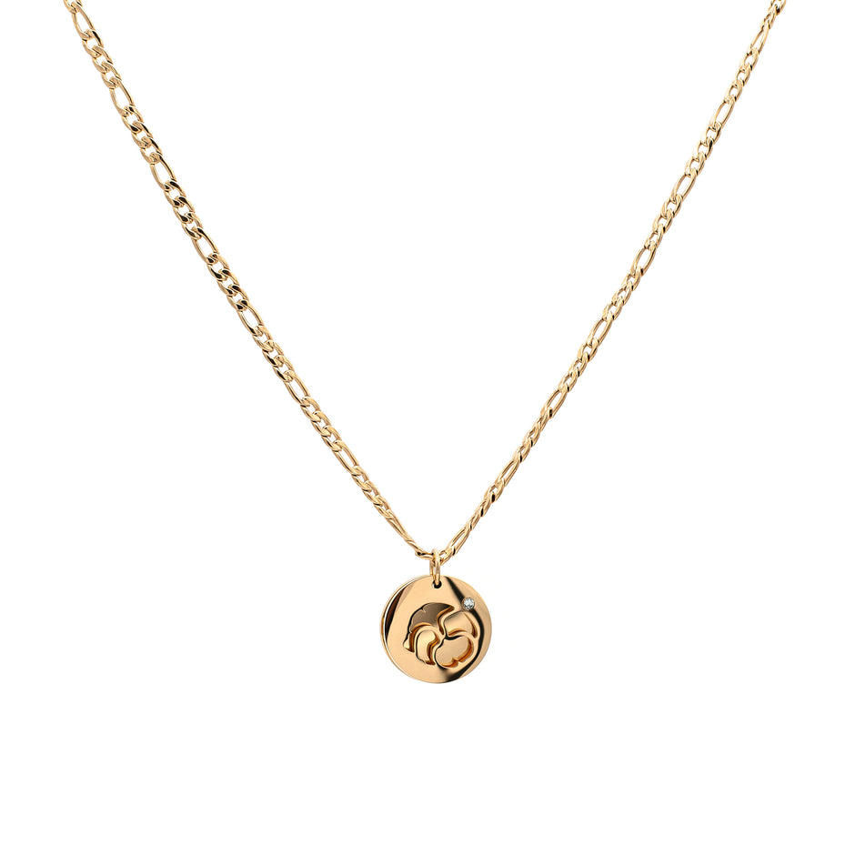 Golden Petal Bloom Pendant Necklace
