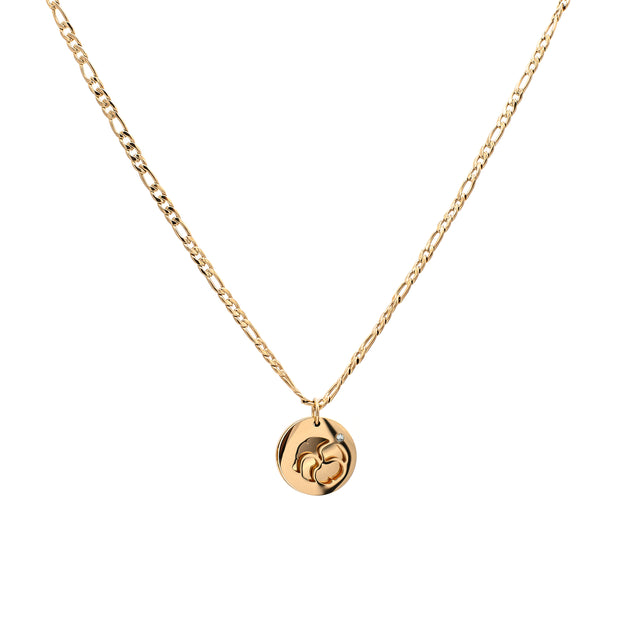 Golden Petal Bloom Pendant Necklace