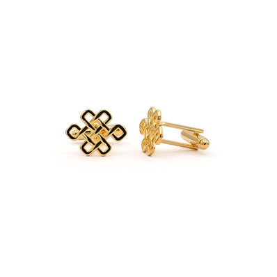 Gold knot cufflinks for wedding and anniversary gift