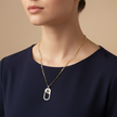 Minimalist Gold Octagon Pendant Necklace - Geometric Charm Jewelry