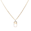 Minimalist Gold Octagon Pendant Necklace - Geometric Charm Jewelry